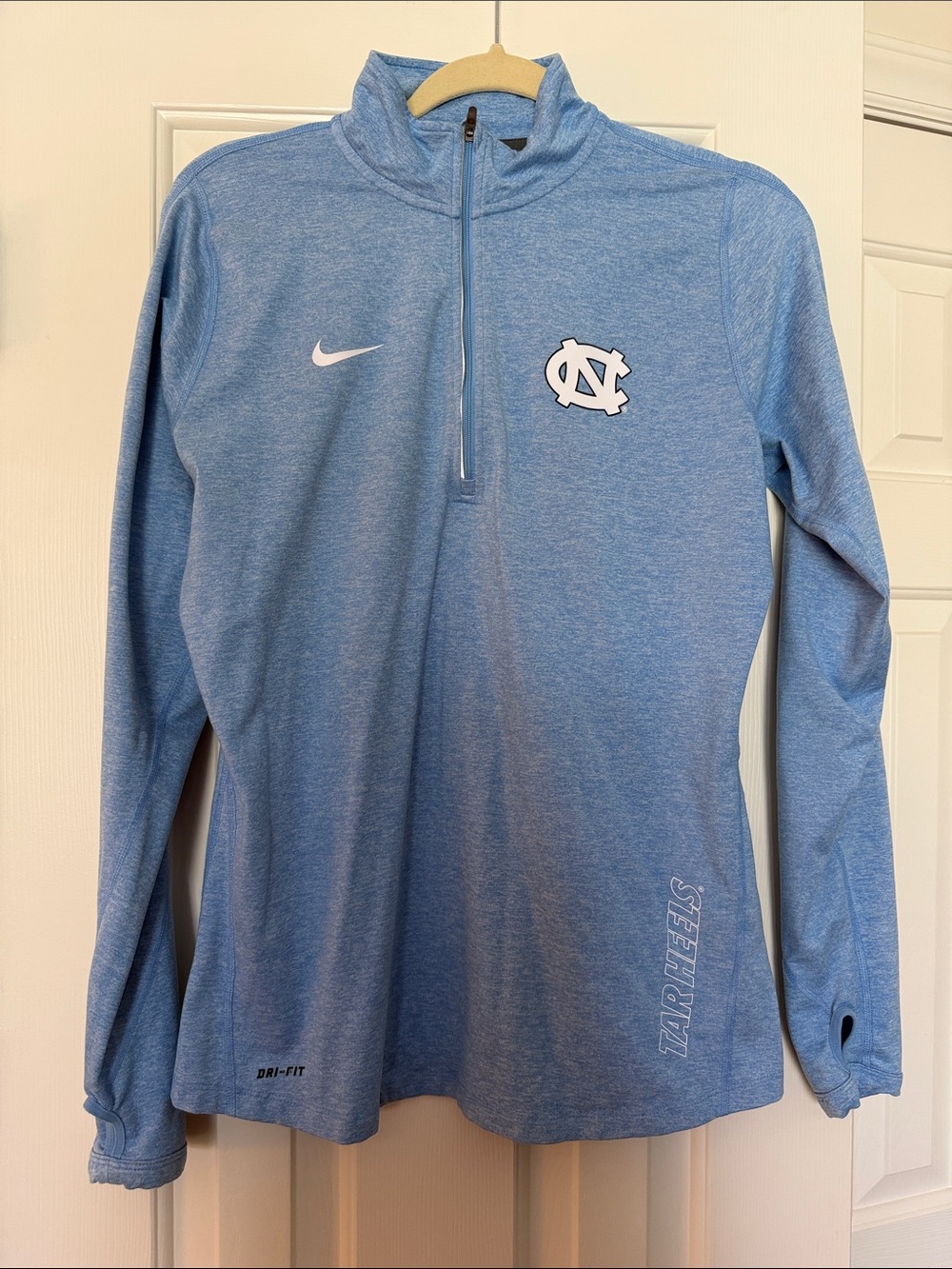 Nike Light Blue UNC Dri-FIT Quarter-Zip Pullover